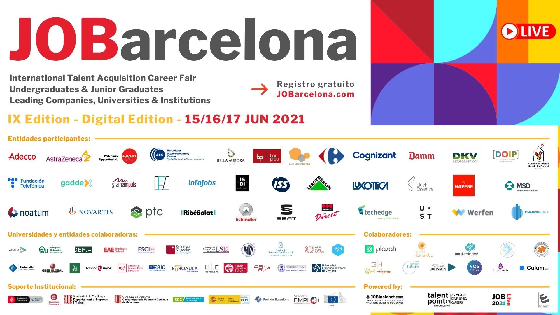JOBarcelona´21 - IXEdición - Congreso internacional de empleo y orientación profesional