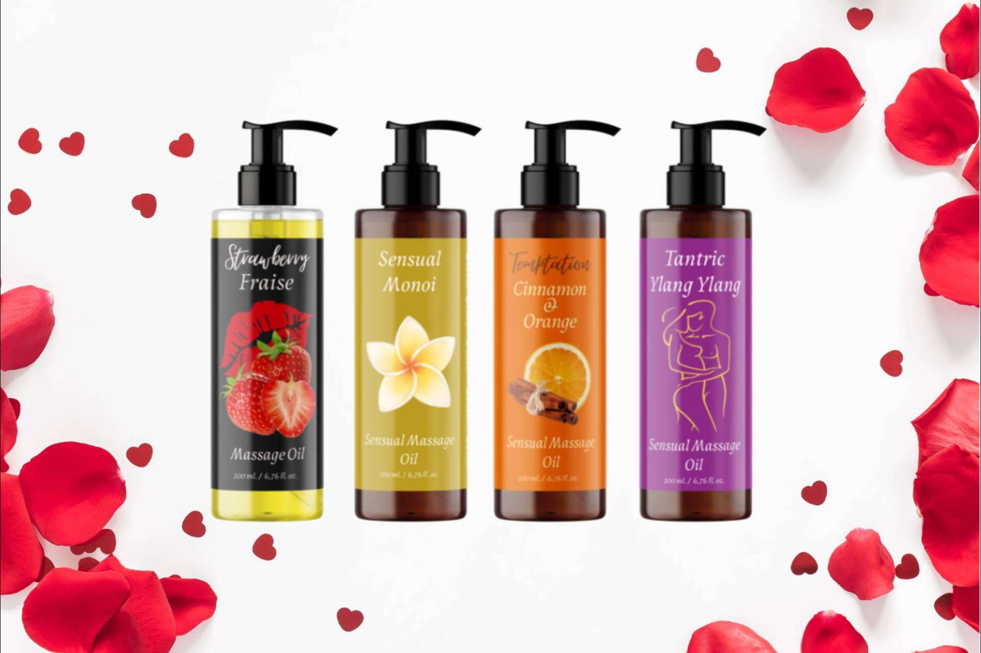 Aceites de masaje sensuales para San Valentín