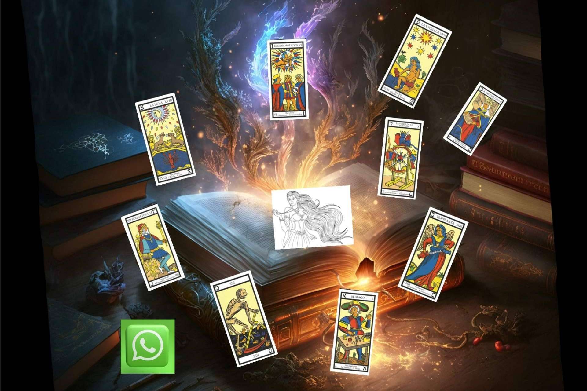 La Dama Mágica y su promoción de WhatsApp de primavera para consultas del tarot