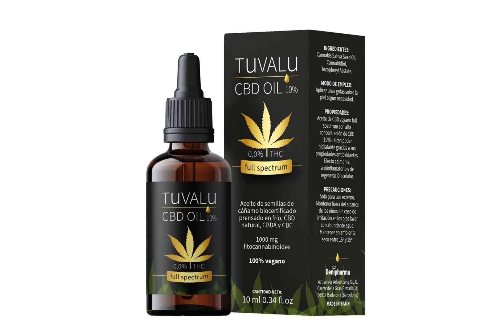 Tuvalu, aceite y cosmética cannábica, el antiinflamatorio y cosmético cannábico preferido de Pangea Growshop